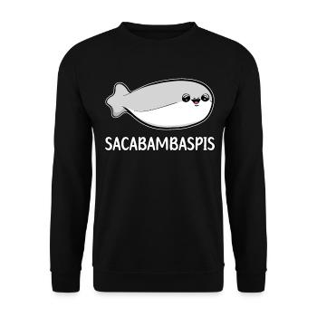 Sacabambaspis Fish Meme - Unisex Sweatshirt - black - Front - Alina (178cm) & Michal (187cm)