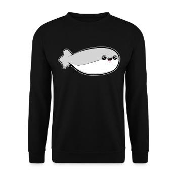 Sacabambaspis Fish Meme - Unisex Sweatshirt - black - Front - Alina (178cm) & Michal (187cm)