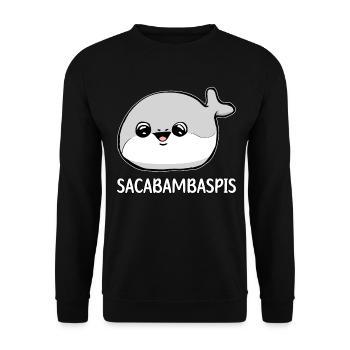 Sacabambaspis Fish Meme - Unisex Sweatshirt - black - Front - Alina (178cm) & Michal (187cm)