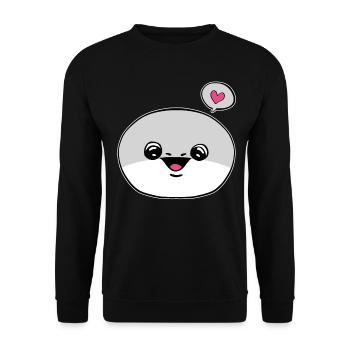 Sacabambaspis Visage Poisson Meme - Sweat-shirt Unisexe - noir - Devant - Alina (178cm) & Michal (187cm)