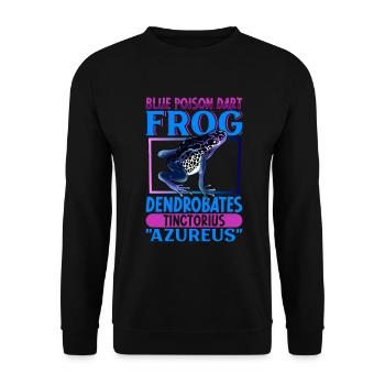 Grenouille bleue à dendrobate empoisonné - Sweat-shirt Unisexe - noir - Devant - Alina (178cm) & Michal (187cm)