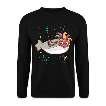 Sacabambaspis Poisson Meme Carnaval - Sweat-shirt Unisexe - noir - Devant - Alina (178cm) & Michal (187cm)