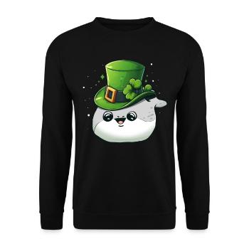 Sacabambaspis poisson Meme irlandais de la Saint-Patrick - Sweat-shirt Unisexe - noir - Devant - Alina (178cm) & Michal (187cm)
