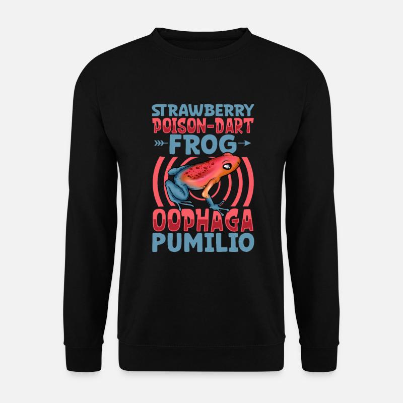 Erdbeerfröschchen - Unisex Pullover - Schwarz