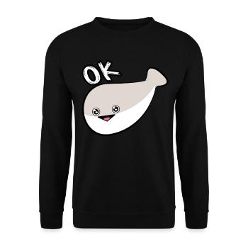 Sacabambaspis Visage Poisson Meme - Sweat-shirt Unisexe - noir - Devant - Alina (178cm) & Michal (187cm)