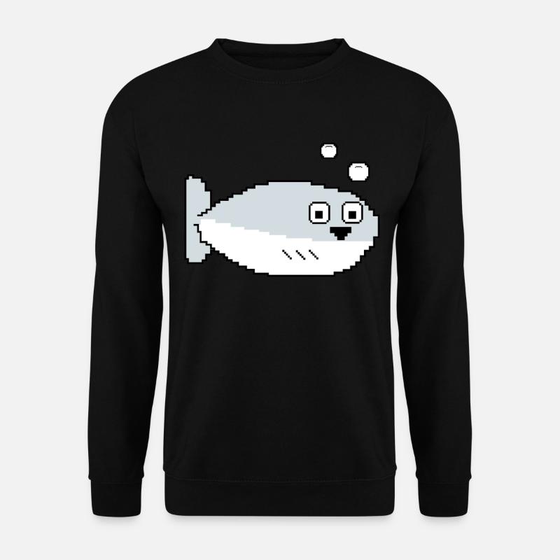 Sacabambaspis Poisson Meme Pixel - Sweat-shirt Unisexe - noir