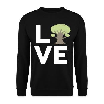 Tree Hugger Nature Environmentalist - Unisex Sweatshirt - black - Front - Alina (178cm) & Michal (187cm)