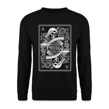 Santa Muerte Santisima Muerte Dia De Los Muertos - Sweat-shirt Unisexe - noir - Devant - Alina (178cm) & Michal (187cm)