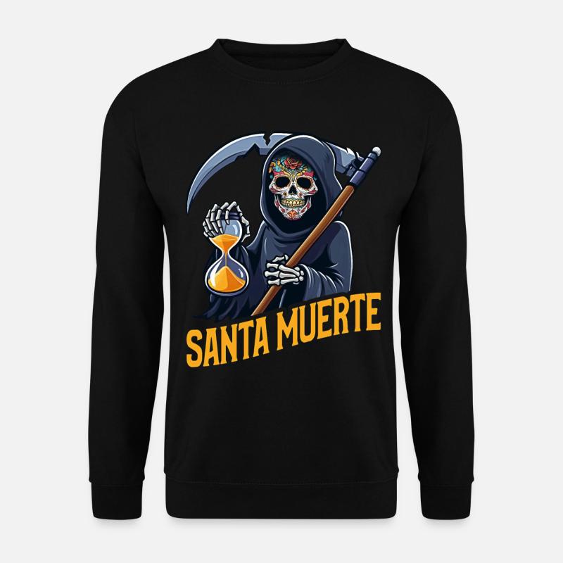 Santisima Muerte Dia De Los Muertos Mexikanisch - Unisex Pullover - Schwarz