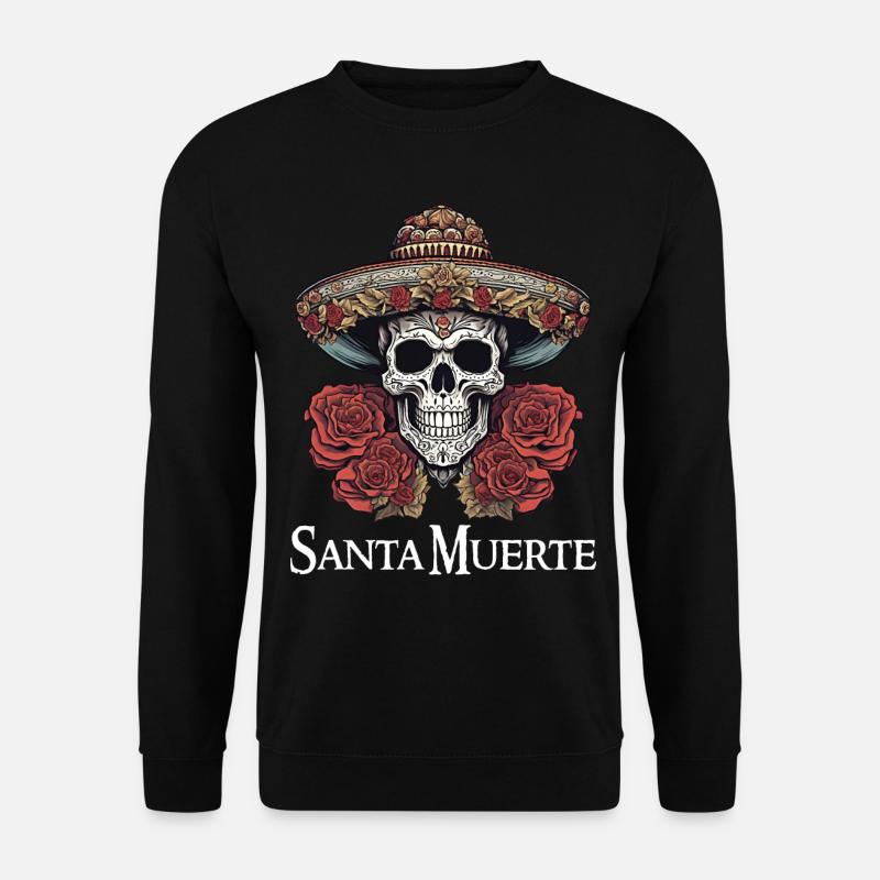 Santisima Muerte Dia De Los Muertos Mexikanisch - Unisex Pullover - Schwarz