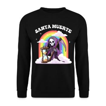 Mignonne Santa Muerte Santisima Muerte - Sweat-shirt Unisexe - noir - Devant - Alina (178cm) & Michal (187cm)