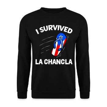 Flag of Puerto Rico Puerto Rico - Unisex Sweatshirt - black - Front - Alina (178cm) & Michal (187cm)