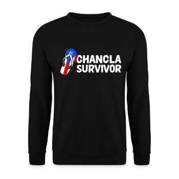 La Chancla Puerto Rican Flag Puerto Rico - Unisex Sweatshirt - black - Front - Alina (178cm) & Michal (187cm)