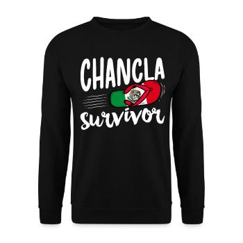 Drapeau de La Chancla Mexique Mexique - Sweat-shirt Unisexe - noir - Devant - Alina (178cm) & Michal (187cm)