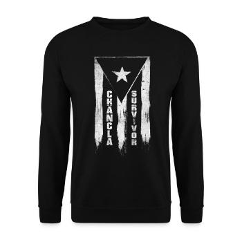 La Chancla Puerto Rican Flag Puerto Rico - Unisex Sweatshirt - black - Front - Alina (178cm) & Michal (187cm)