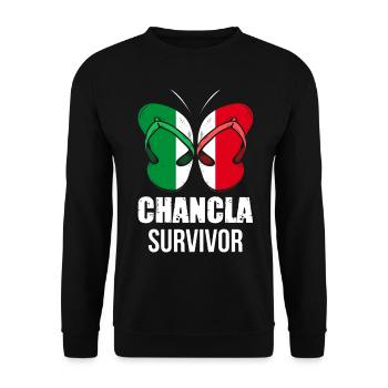 Drapeau de La Chancla Mexique Mexique - Sweat-shirt Unisexe - noir - Devant - Alina (178cm) & Michal (187cm)