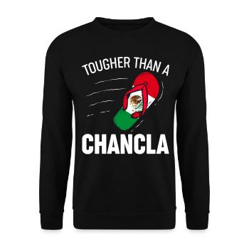 Flag of La Chancla Mexican Mexico - Unisex Sweatshirt - black - Front - Alina (178cm) & Michal (187cm)
