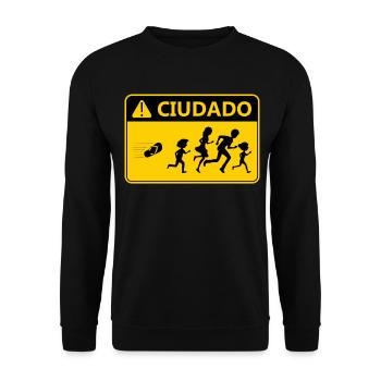 Cuidado La Chancla Mexico Puerto Rico Country - Unisex Sweatshirt - black - Front - Alina (178cm) & Michal (187cm)