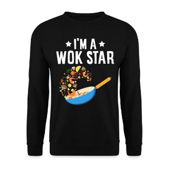 Nourriture chinoise frite - Sweat-shirt Unisexe - noir - Devant - Alina (178cm) & Michal (187cm)