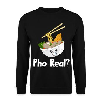 Soupe de nouilles vietnamienne Cuisine asiatique - Sweat-shirt Unisexe - noir - Devant - Alina (178cm) & Michal (187cm)