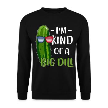 Cornichon végétarien végétalien - Sweat-shirt Unisexe - noir - Devant - Alina (178cm) & Michal (187cm)