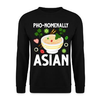 Soupe de nouilles vietnamienne Cuisine asiatique - Sweat-shirt Unisexe - noir - Devant - Alina (178cm) & Michal (187cm)