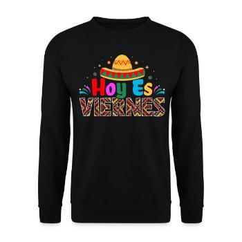 Hispanic Latino American Mexican - Unisex Sweatshirt - black - Front - Alina (178cm) & Michal (187cm)