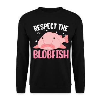 Lustiges Meerestier - Unisex Pullover - Schwarz - Vorne - Alina (178cm) & Michal (187cm)
