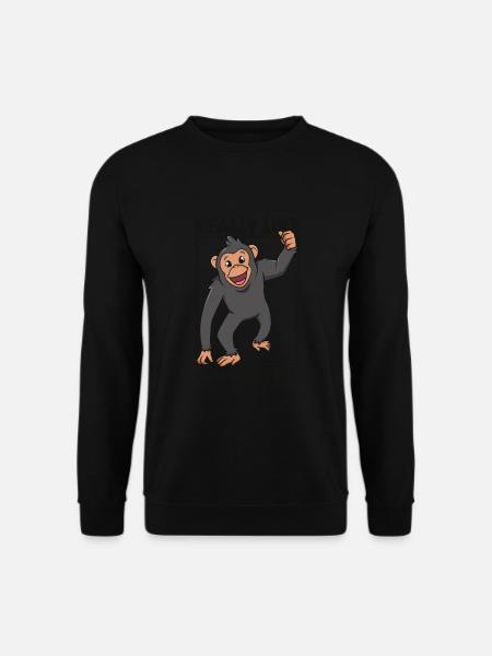 I love chimpanzees - chimpanzee - Unisex Sweatshirt - black