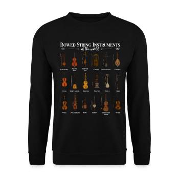 Divers instruments à cordes - Sweat-shirt Unisexe - noir - Devant - Alina (178cm) & Michal (187cm)