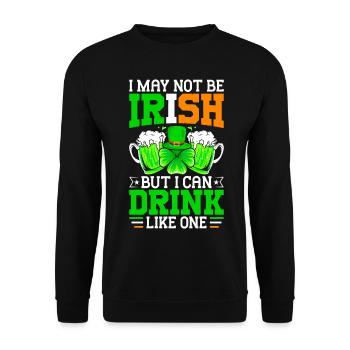 Fête de la Saint-Patrick - Sweat-shirt Unisexe - noir - Devant - Alina (178cm) & Michal (187cm)