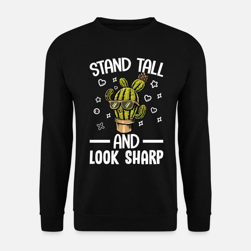 Funny Succulent Cactus - Unisex Sweatshirt - black