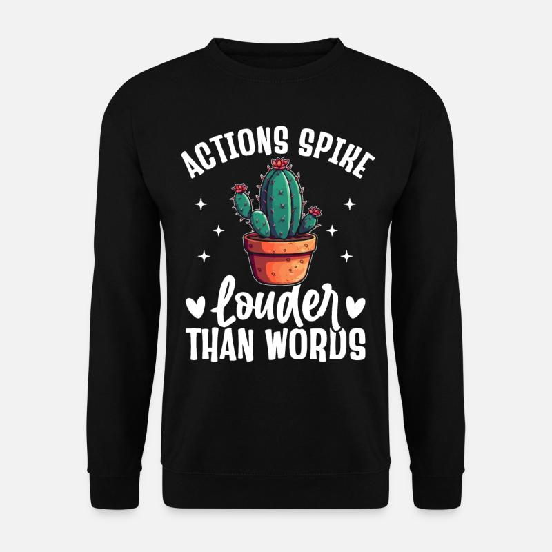 Funny Succulent Cactus - Unisex Sweatshirt - black
