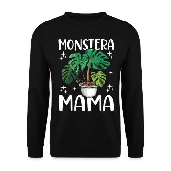 Fun Houseplant Nursery - Unisex Sweatshirt - black - Front - Alina (178cm) & Michal (187cm)