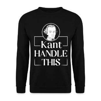 Philosophie Theorie Immanuel Kant Philosoph - Unisex Pullover - Schwarz - Vorne - Alina (178cm) & Michal (187cm)