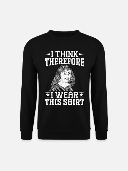 The funny Rene Descartes - Unisex Sweatshirt - black