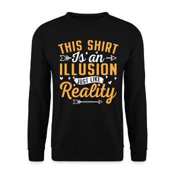 Funny Philosophy Theory - Unisex Sweatshirt - black - Front - Alina (178cm) & Michal (187cm)