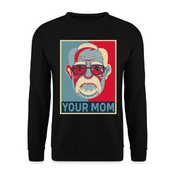 Funny Sigmund Freud Psychology Psychologist - Unisex Sweatshirt - black - Front - Alina (178cm) & Michal (187cm)