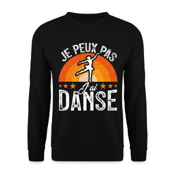 Ich kann nicht tanzen - Unisex Pullover - Schwarz - Vorne - Alina (178cm) & Michal (187cm)