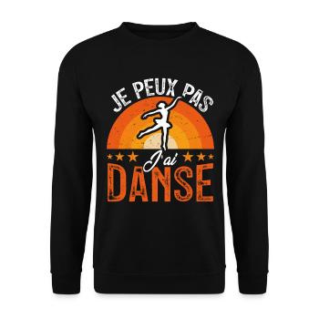 I can't I have Dance - Unisex Sweatshirt - black - Front - Alina (178cm) & Michal (187cm)