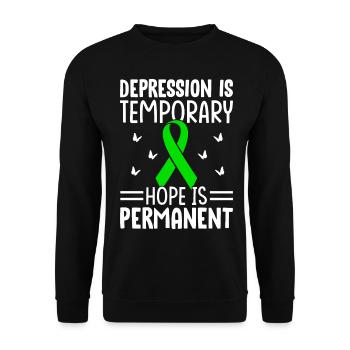 Psychische Gesundheit - Unisex Pullover - Schwarz - Vorne - Alina (178cm) & Michal (187cm)