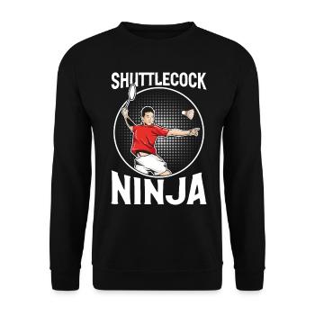 Drôle de joueur de badminton - Sweat-shirt Unisexe - noir - Devant - Alina (178cm) & Michal (187cm)