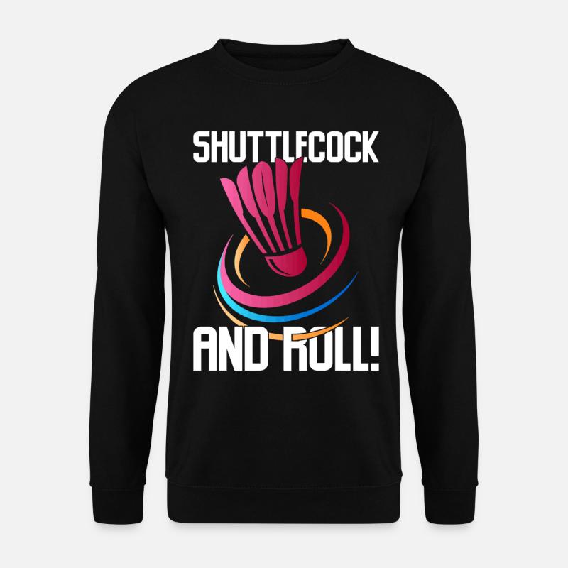 Funny badminton player - Unisex Sweatshirt - black