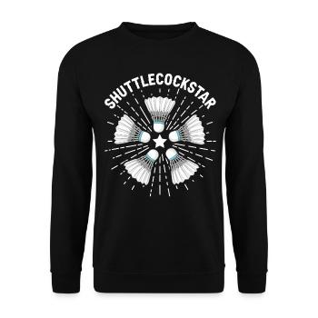 Drôle de joueur de badminton - Sweat-shirt Unisexe - noir - Devant - Alina (178cm) & Michal (187cm)
