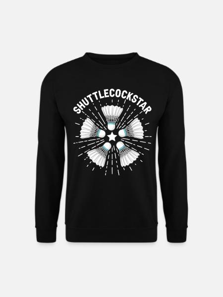 Lustiger Badmintonspieler - Unisex Pullover - Schwarz