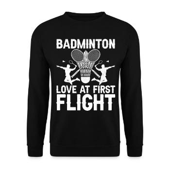 Drôle de joueur de badminton - Sweat-shirt Unisexe - noir - Devant - Alina (178cm) & Michal (187cm)
