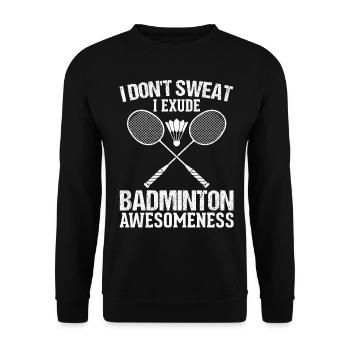 Badminton Spieler - Unisex Pullover - Schwarz - Vorne - Alina (178cm) & Michal (187cm)