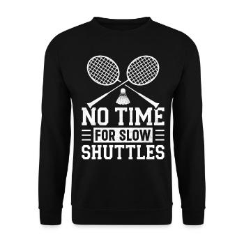 Badminton Players Badminton - Unisex Sweatshirt - black - Front - Alina (178cm) & Michal (187cm)