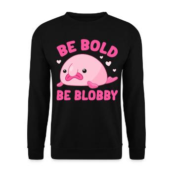 Drôle de poisson-mouche créature marine - Sweat-shirt Unisexe - noir - Devant - Alina (178cm) & Michal (187cm)