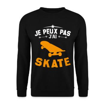 I can't skate - Unisex Sweatshirt - black - Front - Alina (178cm) & Michal (187cm)